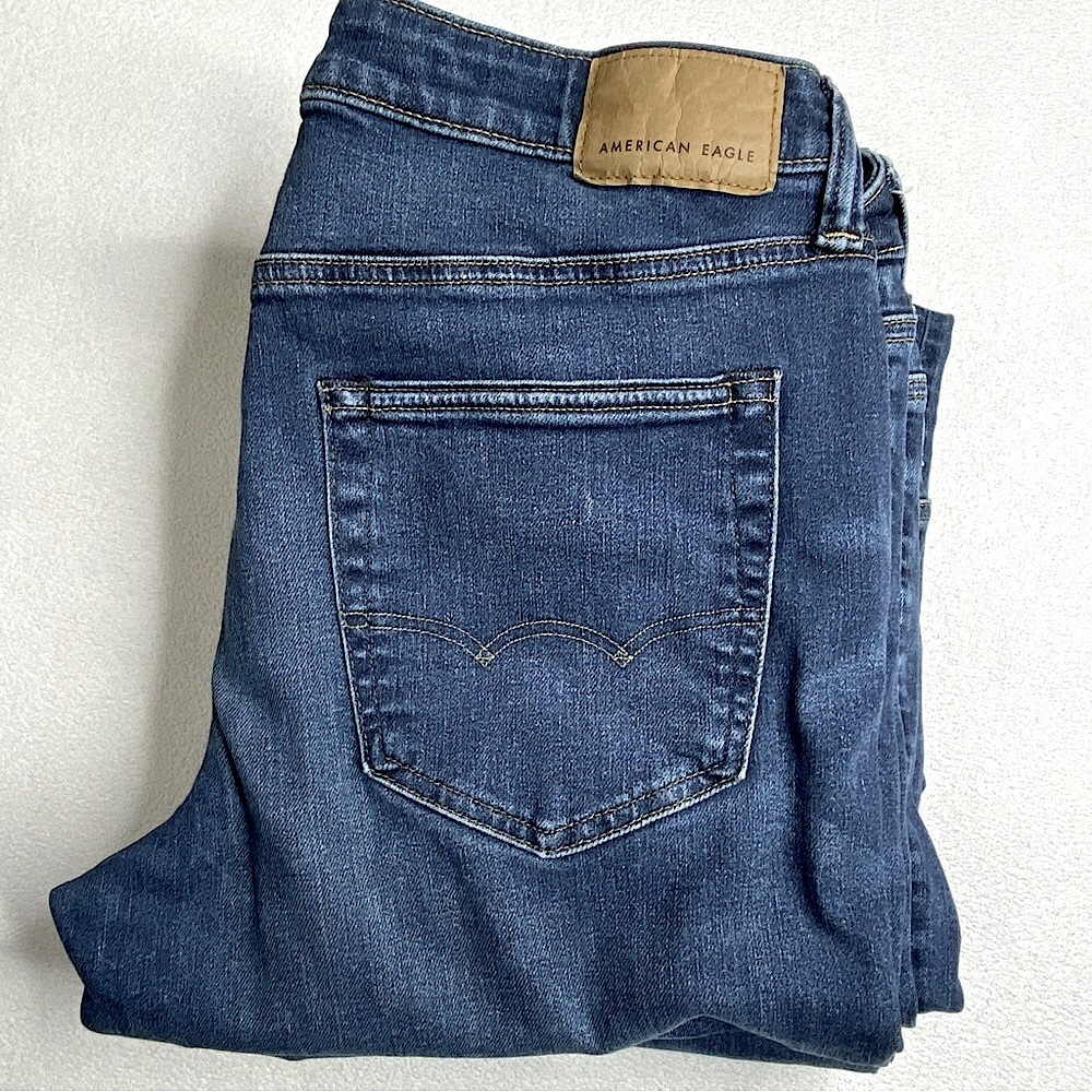 4 PAIRS American Eagle AirFlex+ Slim Straight Men’s 4 Jean BUNDLE Size (33X30) - Picture 7 of 13